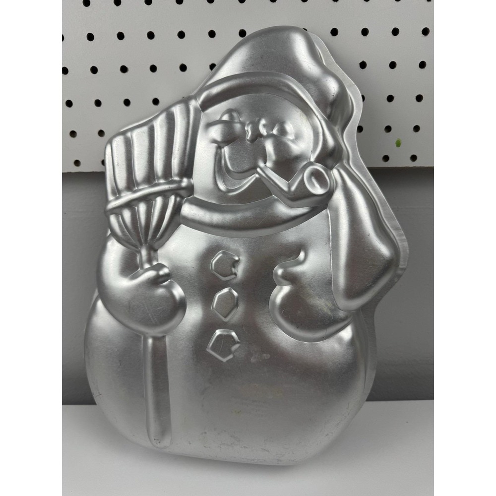 Vtg 1980 Wilton Snowman Cake Pan 502-1646 Sears Retro Christmas Baking Mold‎